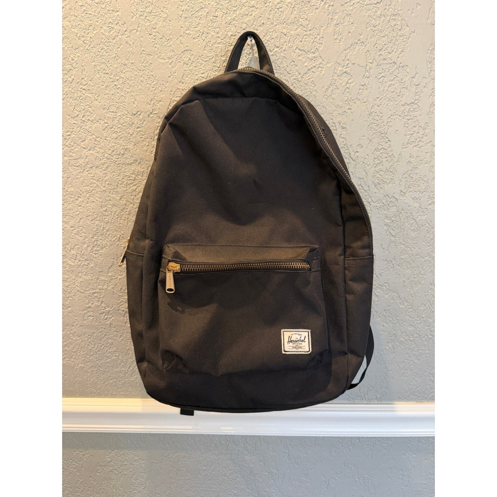 Herschel‎ Supply Co Classic Backpack Navy Blue Striped Lining Brass Zipper